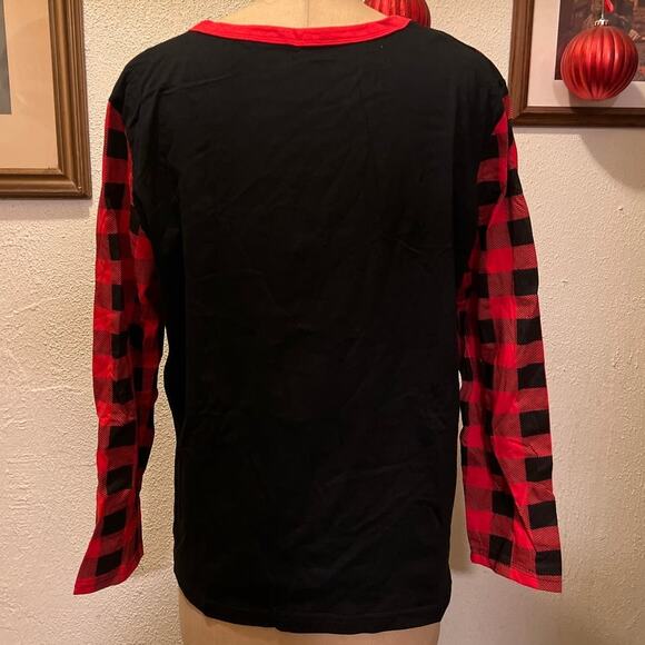 Kids Unisex Joyin Merry Christmas Buffalo Sleeves Holiday Top New Size XL - Picture 5 of 7